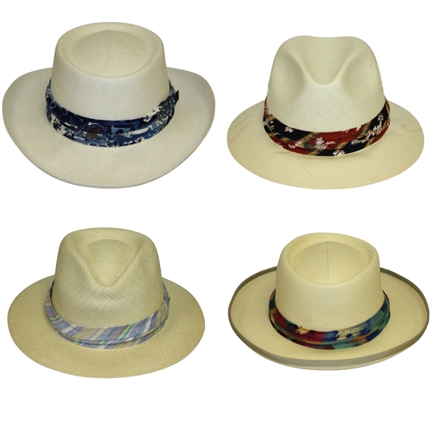 Four Don Cherry Personal Kangol Fancy Wide Strap Golf Hats - Blue, Red, Purple, & Multi