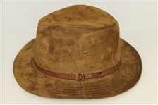 Three Don Cherry Personal Kangol Leather Suede Golf Hats - Brown, Khaki, & Stone