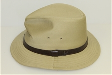 Three Don Cherry Personal Kangol Leather Suede Golf Hats - Brown, Khaki, & Stone