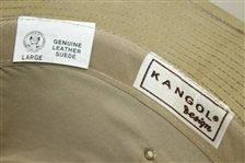 Three Don Cherry Personal Kangol Leather Suede Golf Hats - Brown, Khaki, & Stone