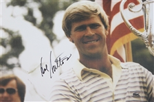Hal Sutton Signed Large Photo with PGA Rodman Wanamaker Trophy JSA ALOA