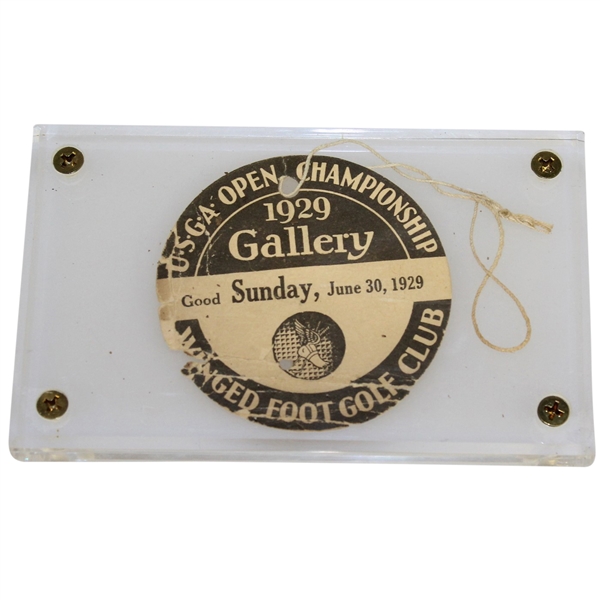 1929 US Open at Winged Foot Sunday Playoff Ticket - Bobby Jones Winner!