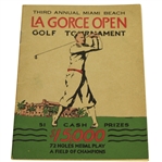 1930 La Gorce Open Golf Tournament Program with Top Players of the Day - 3rd Annual