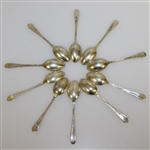 Ten Sterling Silver Crossed Clubs with Golf Ball Themed Spoons