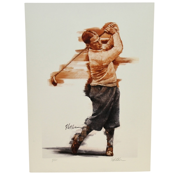 Ltd Ed Bobby Jones Post-Swing Giclee Signed by Artist Robert Fletcher #4/50
