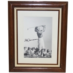 Betty Jameson Signed Post-Swing Black and White Photo - Framed JSA ALOA