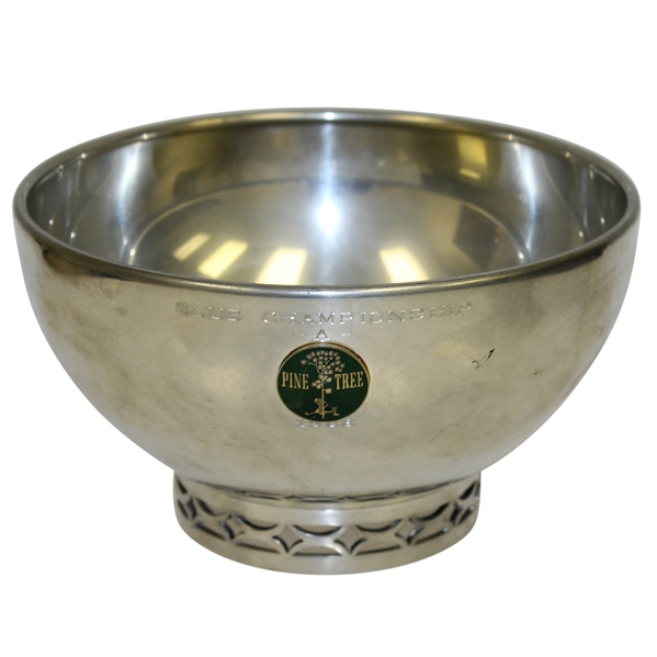1966 Pine Tree Club A Championship Colonial Pewter Bowl with Vintage Patch