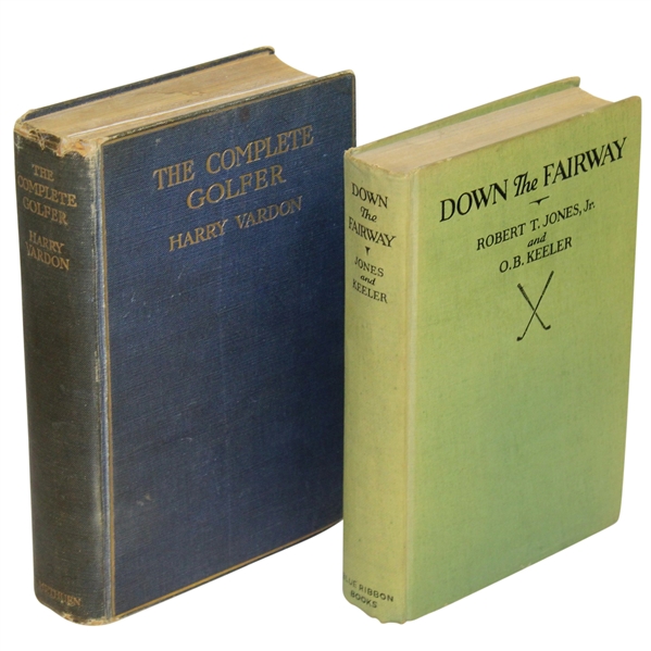 The Complete Golfer by Harry Vardon & Down the Fairway by Jones & Keeler Golf Books