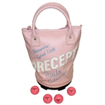 Paula Creamer Signed & Personalized Pink Precept Golf Bag with Four Golf Balls