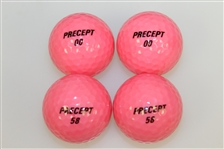 Paula Creamer Signed & Personalized Pink Precept Golf Bag with Four Golf Balls