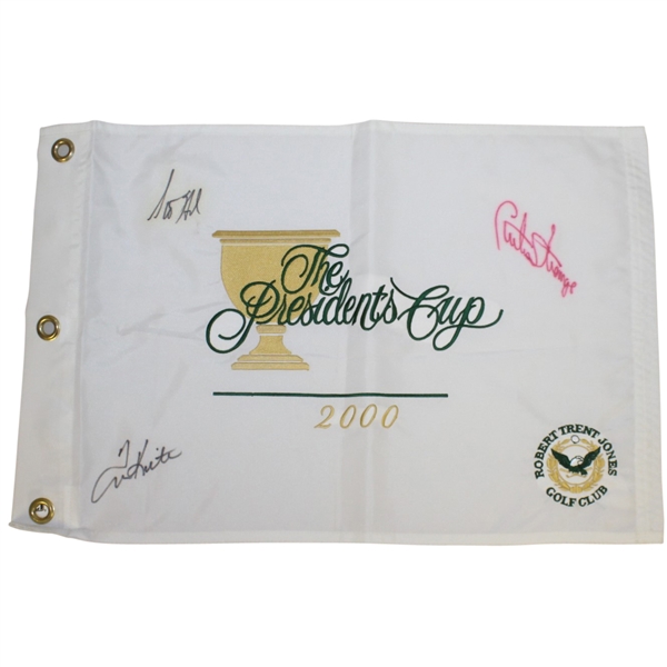 2000 Presidents Cup at Robert Trent Jones GC Flag Signed by Strange, Kite, & JSA ALOA