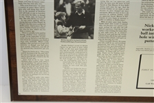 Charles Price's 1990 'Who is Jack Nicklaus?' GWAA First Place Plaque - Writing Competition
