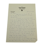 Herbert Warren Wind Five Signed Letters to Charles Price JSA ALOA