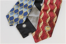 Three PGA of America Golf Ties - Blue/Gold, Black/Silver, & Red/Swirl