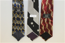 Three PGA of America Golf Ties - Blue/Gold, Black/Silver, & Red/Swirl