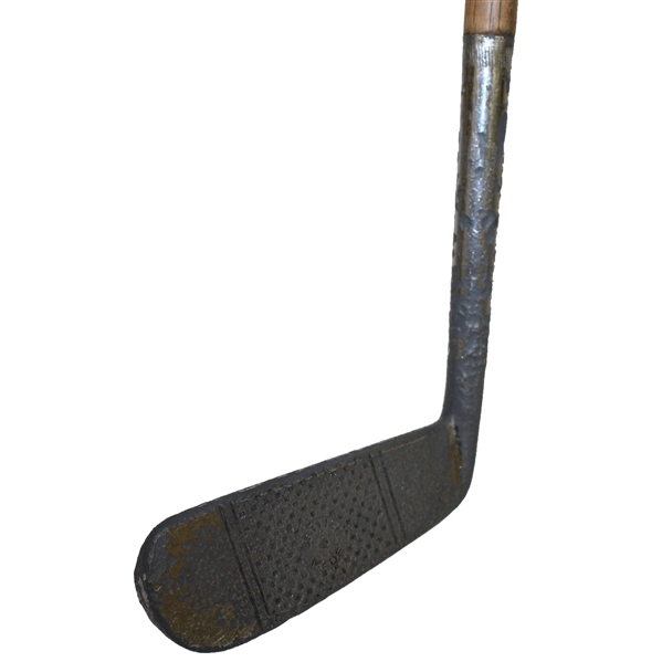 British Made Chrome Direktor Putter w/ checkered face - Thumb Groove 