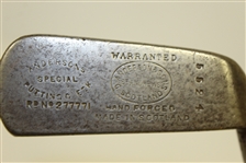 Smooth Face Hand Forged D. Anderson & Sons St. Andrews Scotland Special Putter w/ Pat. Number