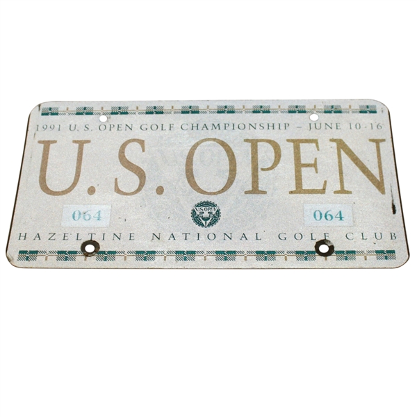 1991 US Open Contestant Car License Plate - Payne Stewart Winner!