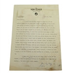 Herbert Warren Wind Five Signed Letters to Charles Price JSA ALOA