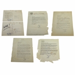 Paul Hahn Signed Five Letters/Postcards to Charles Price - 1950s JSA ALOA 