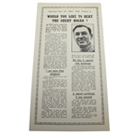 Would You Like to Beat Ben Hogan? Daily Mail Advertisement Reproduction