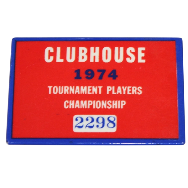 Inaugural 1974 TPC Tournament Players Championship Clubhouse Badge - Jack Nicklaus Winner