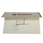 Tiger Woods Signed Stanford Mens Golf Home of Champions Card JSA ALOA