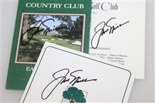 Jack Nicklaus Signed Canterbury GC, Oak Hill CC, Sycamore Hills, Scorecards JSA ALOA