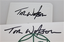 Tom Watson Signed Muirfield Village GC & Kansas City Country Club Scorecards JSA ALOA