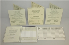 Ray Floyd Signed Five Scorecards - Conway, Kiawah(x2), Southern Hills, & Shinnecock JSA ALOA