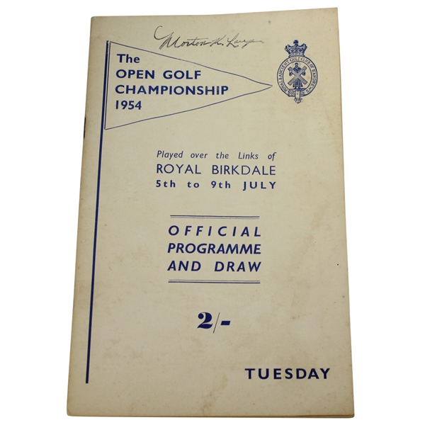1954 The Open at Royal Birkdale Official Tuesday Programme - Peter Thomson Winner