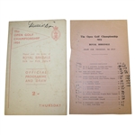 1954 The Open at Royal Birkdale Official Thursday Programme & Drawsheet - Peter Thomson Winner