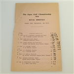 1954 The Open at Royal Birkdale Official Thursday Programme & Drawsheet - Peter Thomson Winner