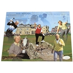 Jack Nicklaus Signed 8x10 Major Victories Composite Swilcan Bridge Photo JSA #CC07306