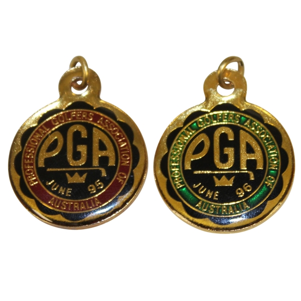 David Grahams 1995 & 1996 Australian PGA Member Badges - June