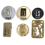 1983, 1984, 1985, 1987, 1988, & 1989 PGA Tour Member Badges/Pins