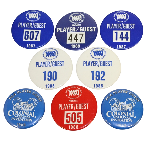 Westchester Classic Player/Guest & Colonial National Invitation Player Guest Badges