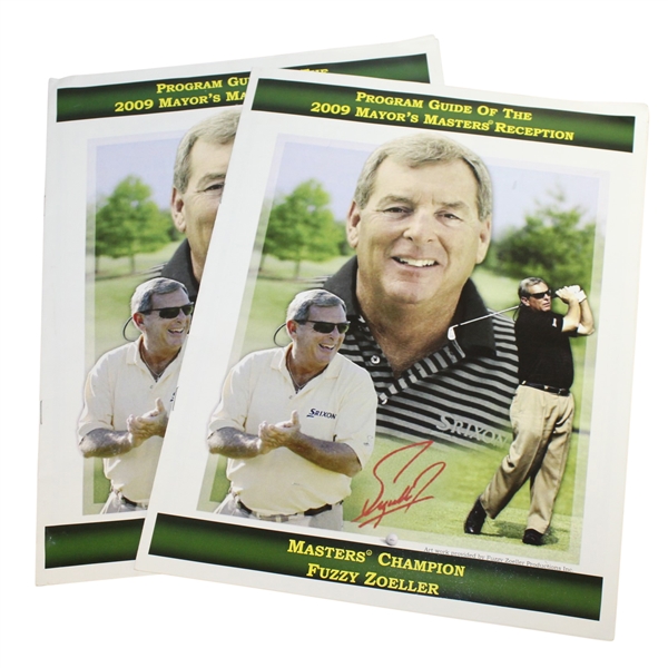 2009 Mayors Masters Reception Program Guide with Fuzzy Zoeller Facsimile Cover - Two 