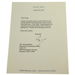 President George Bush Signed 10/25/1993 Typed Letter to Doug Sanders PSA/DNA #AG01091