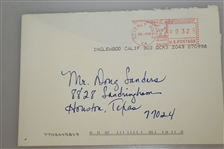 Barbara Sinatra Signed Condolence Thank You Response to Doug Sanders PSA/DNA #AG01100