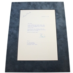 Bing Crosby Signed 12/23/1970 Typed Letter to Doug Sanders PSA/DNA #AG01118
