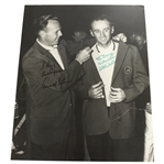 Arnold Palmer & Art Wall Signed Matted Green Jacket Photo to Doug Sanders PSA/DNA #AG01103