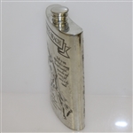 Pebble Beach Sheffield Pewter Flask with Course Layout