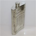 Pebble Beach Sheffield Pewter Flask with Course Layout