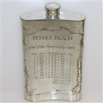 Pebble Beach Sheffield Pewter Flask with Course Layout