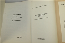Philadelphia CC, Canoe Brook CC, Crystal Downs CC, & Newport CC Club History Books