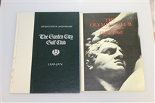 Olympic Club, Garden City GC, Peachtree GC, & Belle Meade Club History Books & A Stroke A Hole Book