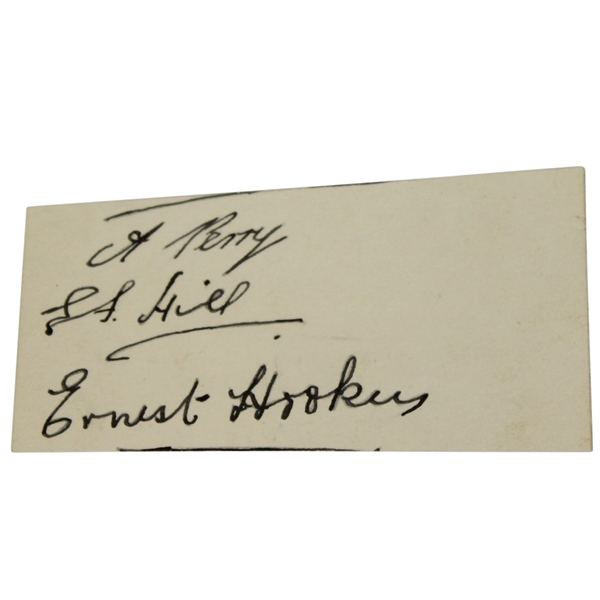 Alf Perry Signed Cut - 1935 Open Championship Winner & 3x Ryder Cupper JSA ALAO