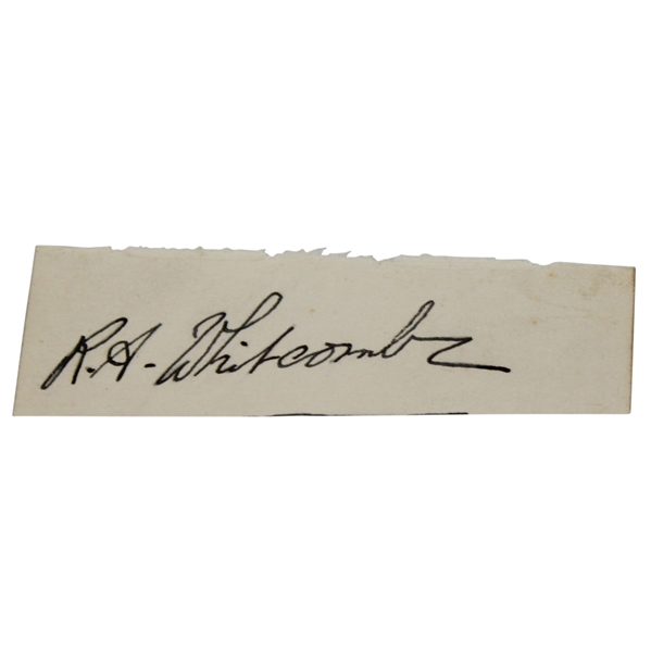 Reginald A. Whitcombe Signed Cut - 1938 Open Winner & 1935 Ryder Cupper JSA ALOA