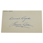 Lawson Little Signed 3x5 Index Card with Warmest Regards JSA ALOA
